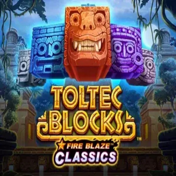 Fire Blaze: Toltec Blocks logo by Rarestone Gaming EliteSpin Casino